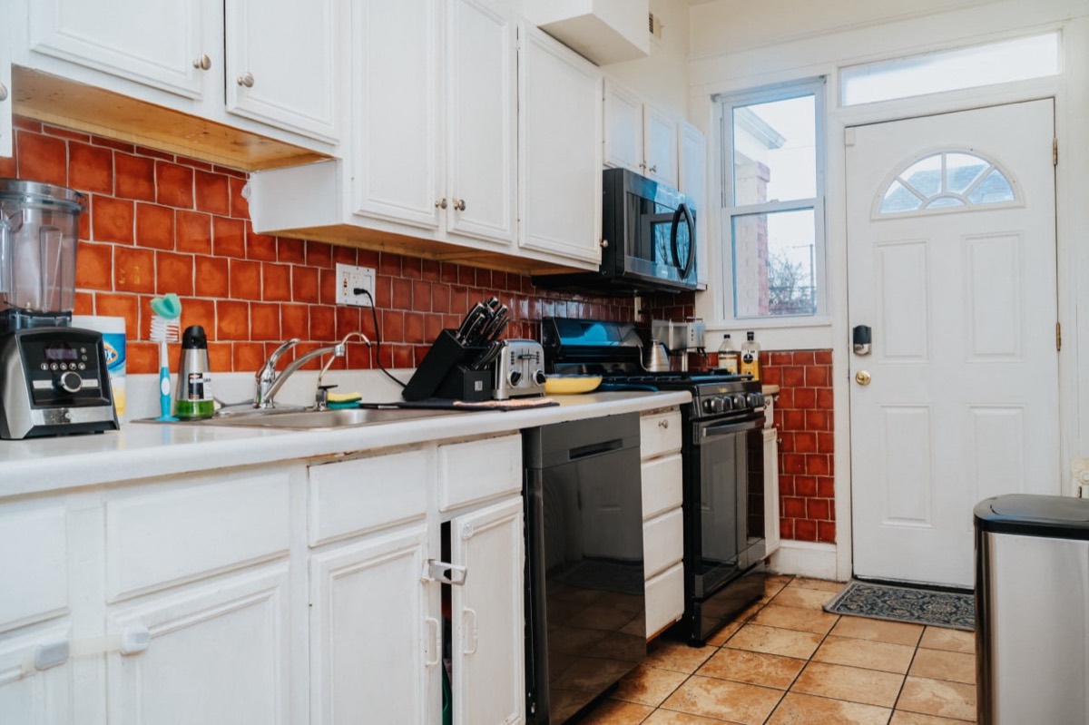 Kitchen with gas range and dishwasher
